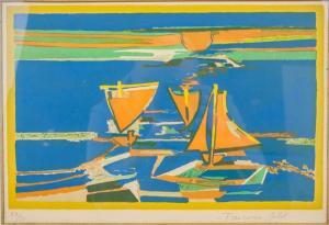 GILLOT Françoise 1921,"Red Sails in the Sunset",888auctions CA 2023-05-11