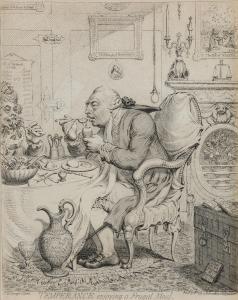 GILLRAY James 1756-1815,Temperance enjoying a Frugal Meal,Rosebery's GB 2024-02-27