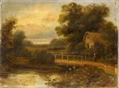 GILLS R,Landscape with Cottage and Figure on Bridge,Stair Galleries US 2010-05-21
