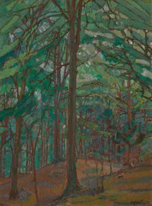 GILMAN Harold 1876-1919,Study in Trees, Beechwood,1912,Sotheby's GB 2022-11-23