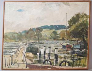 GILMAN Peter 1928-1984,Hambledon Lock, near Henley,1964,Wotton GB 2022-04-04