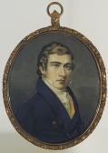 GIMBREDE Thomas 1781-1832,A Gentleman, wearing dark blue coat with gold butt,Sotheby's GB 2007-11-21