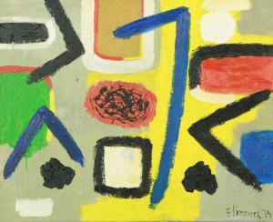 GIMENEZ Edgardo 1942,Abstracte compositie,1974,Bernaerts BE 2010-10-25