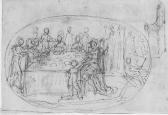GIMIGNANI Alessio 1567-1661,Une scène de banquet avec un roi, et une étude sub,Christie's 2002-11-27