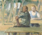 GIMMI Wilhelm 1886-1965,"Couple dans un jardin (Jardin à Aix-en-Provence)",Dobiaschofsky 2003-11-01