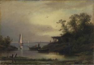 GINE Alexander Vasiliev 1830-1880,Fishing Boats,Tiroche IL 2019-01-26