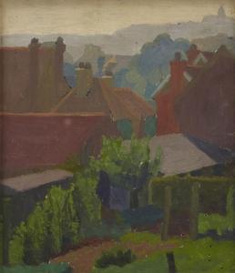 GINNER Charles 1878-1952,Backs of Gardens,Rosebery's GB 2019-02-12