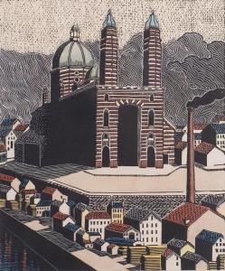 GINNER Charles 1878-1952,The Cathedral,1921,Bearnes Hampton & Littlewood GB 2024-02-13