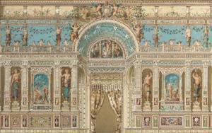 GINZEL Adolf 1854,Design for an interior with a trompe l'oeil arcade,Christie's GB 2004-09-30