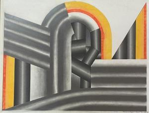 GIOBBI Edward Gioachino 1926,A study for a large painting,1972,Felima Art Casa d'Aste IT 2022-06-04
