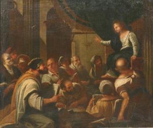 GIORDANO Luca 1634-1705,The twelve year old Christ preaching in the Temple,Christie's GB 2008-02-26