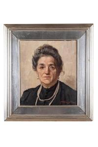 GIOVACCHINI Ulderico 1890-1965,Ritratto di signora con perle,Dams Casa d'Aste IT 2022-03-25