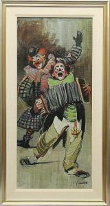 GIOVANETTI Giordano 1906-1973,Two Clowns Playing Instruments,Alderfer Auction & Appraisal 2013-03-14