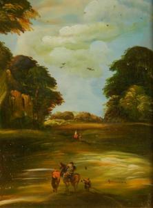 GIOVANNA,Landscape with figures on horseback,Golding Young & Mawer GB 2017-06-14