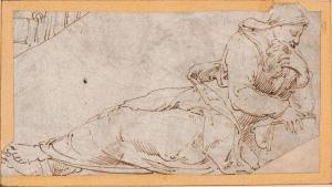 Giovanni Battista Franco 1500-1561,Saint Luc dessinant sur une tablette et au ver,Millon & Associés 2019-03-28
