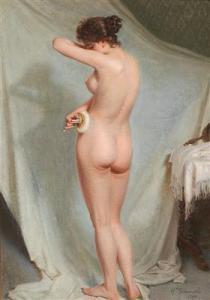 GIOVANNI GRIGNASCHI 1839-1905,The powder puff,1900,Palais Dorotheum AT 2017-04-27