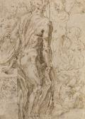 GIOVANNI Jacopo di 1495-1553,STUDY OF A STANDING MALE NUDE,Sotheby's GB 2016-01-27