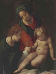 GIOVANNI Jacopo di 1495-1553,The Madonna and Child with Saint Mary Magdalene,Christie's 2015-01-28