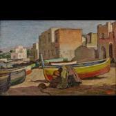 GIOVANNOZZI Ezio Lorenzi Fabio 1882-1964,Barche alla rimessa,Von Morenberg IT 2012-06-17