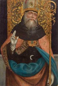 GIOVENONE Girolamo 1486-1555,Saint Augustin,Galerie Koller CH 2022-04-01