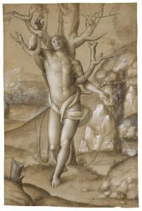 GIOVENONE Girolamo 1486-1555,ST. SEBASTIAN IN AN EXTENSIVE LANDSCAPE,Sotheby's GB 2011-07-07