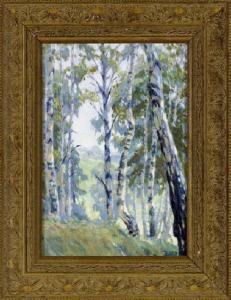 GIPPIUS Tatiana A 1907-1997,Birch Trees,1935,New Orleans Auction US 2007-03-24