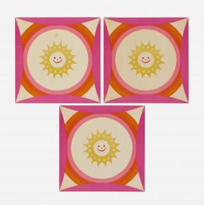 Girard Alexander 1907-1993,La Fonda del Sol paper plates, set of t,1962,Los Angeles Modern Auctions 2023-03-23