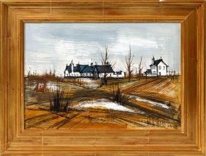 GIRARD Michel 1939,Paysage aux maisons,1963,Cannes encheres, Appay-Debussy FR 2025-05-16