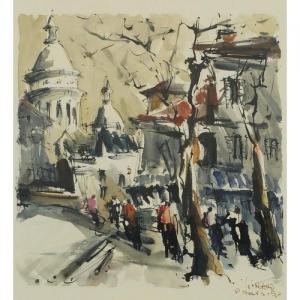 GIRARD,view of a Parsian street scene,1959,Eastbourne GB 2017-03-04
