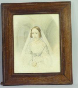 GIRARDET A,Portrait d'une jeune communiante,1839,Auxerre Enchères FR 2013-02-10