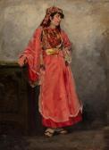 GIRARDET Eugene 1853-1907,Jeune femme orientale en rouge,Millon & Associés FR 2019-06-17