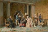 GIRARDET Henri Leopold 1848-1917,La visite à l'heure d,1877,Artcurial | Briest - Poulain - F. Tajan 2015-02-18