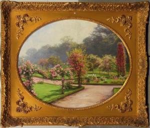 GIRARDET Jules 1856-1938,Vue d'une roseraie au carré Cerny,Libert FR 2023-04-06