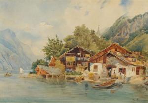 GIRARDET Karl 1813-1871,Landscape with Lake Brienz,Galerie Koller CH 2016-06-24
