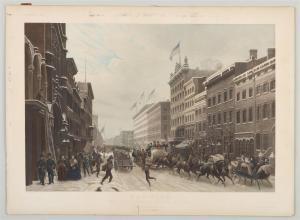 GIRARDET Paul 1821-1893,New York: Winter Scene in Broadway (Scene d'Hiver ,South Bay US 2024-01-31