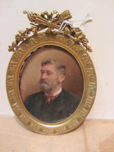 GIRARDIER Jerome,Portrait Miniature of a Bearded Gentleman,1891,David Duggleby Limited GB 2016-09-09