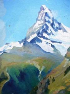 GIRARDIN 1800-1900,Vue du Cervin depuis Zermatt,Blavignac CH 2007-12-02
