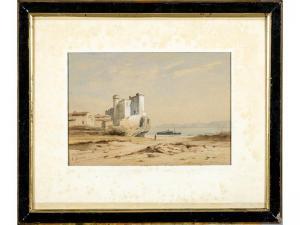 GIRARDON Pierre Gustave 1821-1887,La citadelle en bord de mer,Hôtel des ventes d'Avignon 2021-03-06