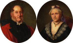 GIRARDOT Ernest Gustave,A Pair of Portraits of Mr and Mrs Treffry,John Nicholson 2020-08-21