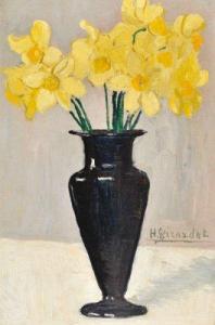 GIRARDOT Henri 1878-1937,Bouquet de jonquilles dans un vase,Aguttes FR 2010-05-20