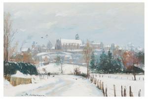 GIRARDOT Philippe 1948,Paysage de neige,Binoche et Giquello FR 2023-03-09