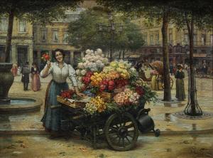 GIRAUD Jules Lazare 1804-1869,The Flower Vendor,Clars Auction Gallery US 2018-12-16