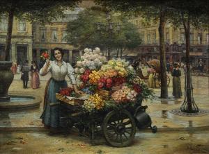 GIRAUD Jules Lazare 1804-1869,The Flower Vendor,Clars Auction Gallery US 2019-01-20