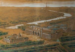 GIRAULT Charles 1851-1932,« Vue perspective des palais des Champs Elysées » ,1900,Tajan 2012-11-23