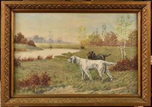 GIROT François Joseph 1873-1916,Les chiens de chasse,Osenat FR 2023-06-18