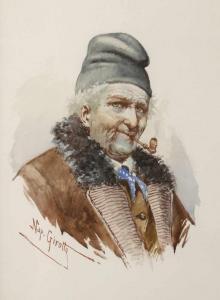 GIROTTO Napoleone,Herrenbildnis Brustbildnis eines älteren italienis,1900,Mehlis 2020-02-27