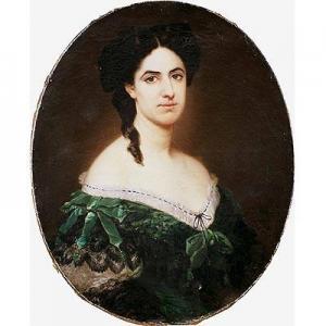 GIROUARD Henriquetta Lucquin 1819-1866,Retrato deDama,1863,Subastas Segre ES 2011-05-24