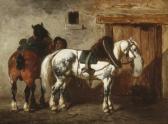 GIROUX Achille 1820-1894,Stallbursche mit zwei
 Pferden.,Neumeister DE 2004-09-22