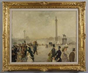 GIROUX Ernest 1851,Veduta di Trafalgar Square, Londra,Boetto IT 2016-02-22
