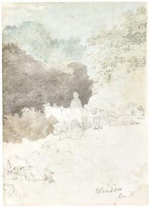 GIRTIN Thomas 1775-1802,RUSTIC FIGURES IN A LANDSCAPE, WITH PIGS,Sotheby's GB 2019-07-03